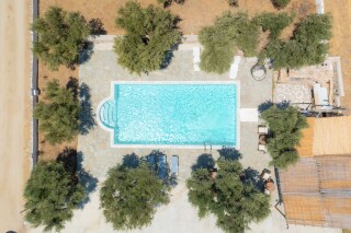 diamantis studios naxos aerial pool view